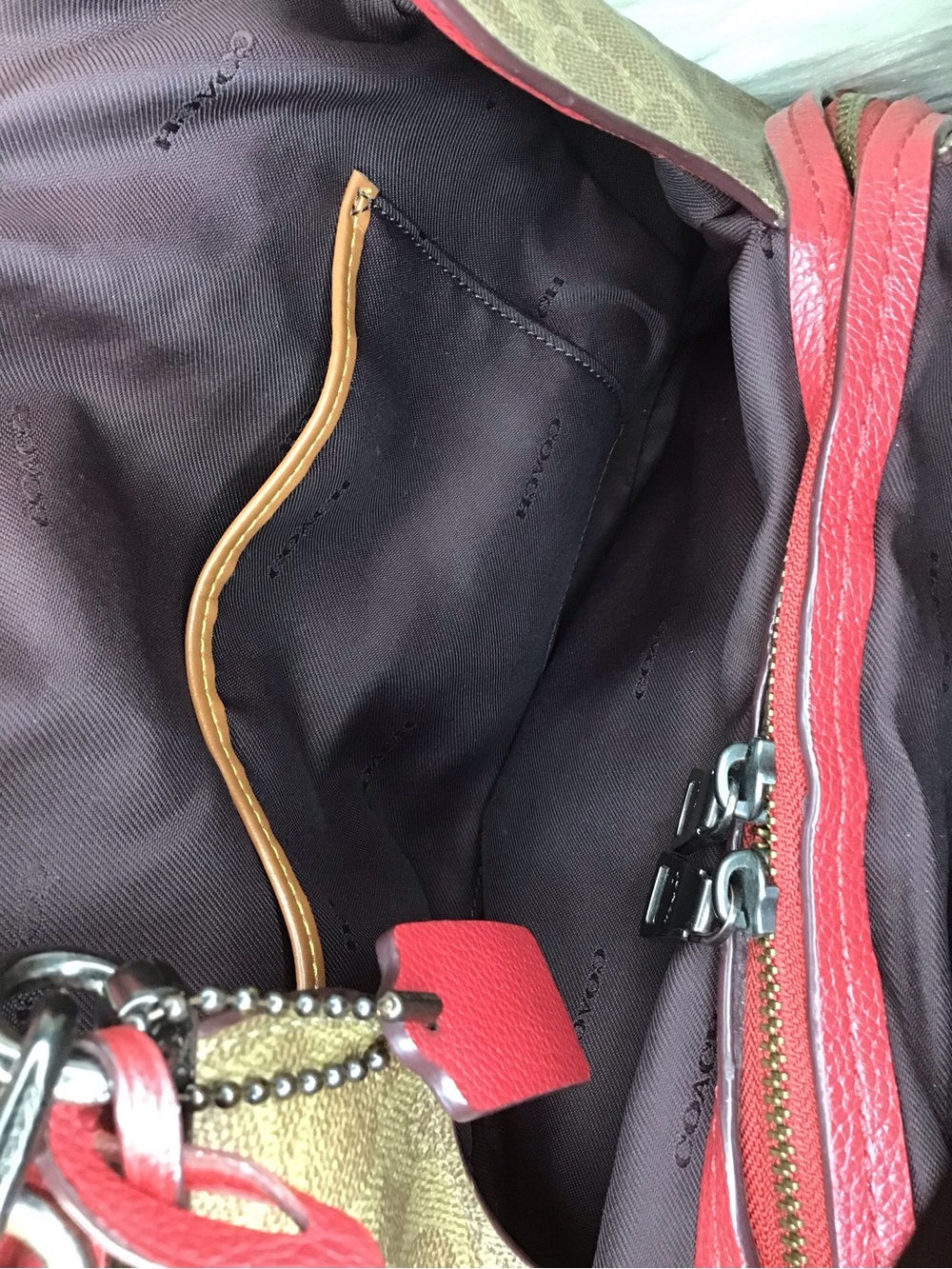 Coach Dalton 31 triple compartment shoulder hobo bag signature leather - Picture 12 of 16